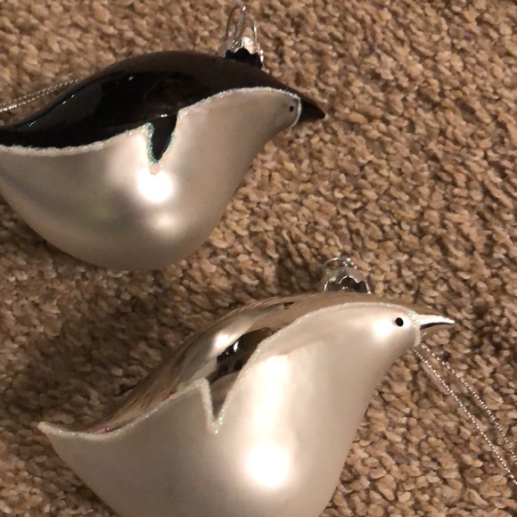 Set of 6 Glass Colored Penguin Ornaments - Picture 9 of 10